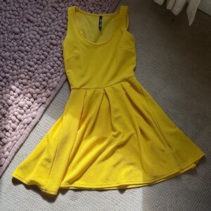 NWOT sz small White Mark Sunny Yellow Mini Dress